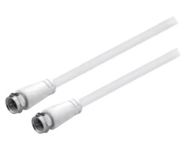 A+/SAT-M/M-1000-WH Kabel 10m F wtyk, z obu stron PVC klasa ekranowania A+ biały