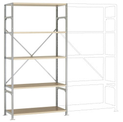 Moduł podstawowy regału Manuflex, RB1107, stal, Maks. obciążenie: 500 kg