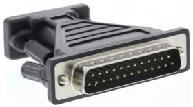 Przejściówka D-sub, 9-pinowe (szeregowe) żeńskie na D-sub, 25-pinowe męskie, RS PRO