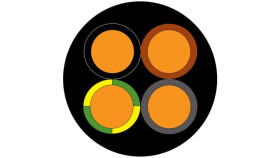 Przewód Zasilający 4 Core Polichlorek Winylu Pvc Sheath Czarny, 1 Kv, 600 V