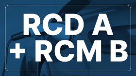 RCD A + RCM B - zabezpieczenie różnicowo-prądowe typu B, przed upływem prądu zmiennego i stałego