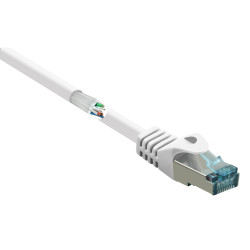 Renkforce RF-5047450 RJ45 Network Cable CAT 6A S/FTP 2m White Flame-retardant