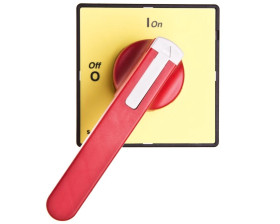 Napęd ręczny obrotowy do przełącznika krzywkowego 90x90 czerwony/żółty KDF3PZ