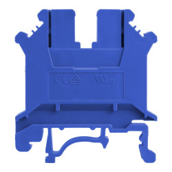 Złączka szynowa przelotowa niebieska śrubowa 6mm2 1P VDE UL PC6-01P-12-00A(H)