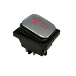 Przełącznik KCD4-MR ON-OFF 2T Podświetl. Red Hermet. IP65 250V/16A