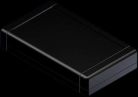 ABS enclosure, (L x W x H) 160 x 94 x 31.5 mm, black (RAL 9004), IP54, TB-2B.9