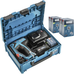 Novus 031-0376 J-551 Battery-Powered Tacker, 6-14mm Staples, Incl. Case