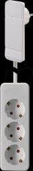 933.015 SmartPlug flat plug, with 3x protective contact socket strip, wh