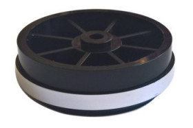 Nóżka plastikowa 50x15mm, silver/black