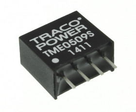 Przetwornica DC-DC, 1W, Uwe 4,5 → 5,5 V DC, Uwy 9V dc, Iwy 110mA, TRACOPOWER