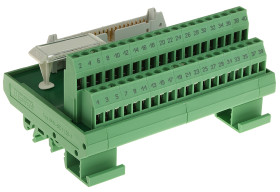 Moduł 40 -pinowe na szynę DIN Phoenix Contact do kabla taśmowego Męski długość 112.5mm 1A