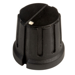 SCI PN-8F (PN-38D) Control Knob 6.4mm Shaft - Matt Black - 15.5mm