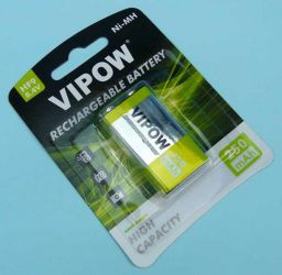 9V 250mAh Ni-MH 6F22 VIPOW HF9 AKUMULATO