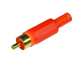 Wtyk RCA CINCH plastik czerwony