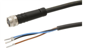 Vke00075, Kabel Połączeniowy, 50 M, Żeński M8 (Gniazdo) 3-Pinowy Prosty,...