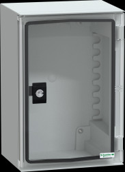 NSYPLM32TG Polyester enclosure, H 310 x W 215 x D 160 mm, trsp. door