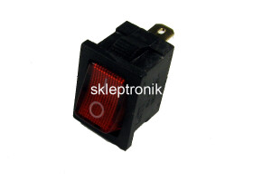 Przełącznik prost. ON/OFF 230V IRS-701AC czer podś