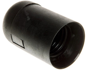 Oprawka izolacyjna FOBOS E27 z płaszczem gładkim czarna OTE27-03/2/T