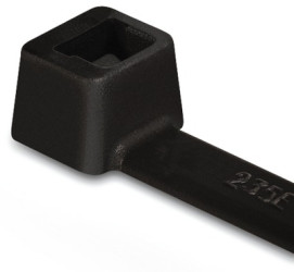 Cable tie, PA, (L x W) 198 x 3.5 mm, bundle-Ø 1.5 to 50 mm, black, UV resistant, -40 to 85 °C, 111-03460