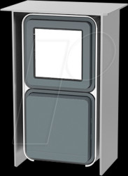 Stainless steel pillar B 1.2, 1 light fixture, 1 outlet