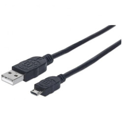 Kabel USB A-MicroB M/M 3,0m USB2.0 Hi-Speed biały 325684