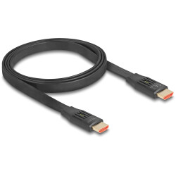 Delock 81004 HDMI Flat Ribbon Cable 48 Gbps 8K 60 Hz 5 m Black gold-plated eARC