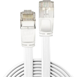 LINDY 47541 Cat.6A U/FTP Flat Network Patch Cable, White, 1m