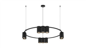 Lampa Wisząca (Koło) Genesis Black 10Xgu10 Ml0373 Milagro