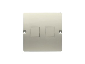 SIMON BASIC Pokrywa gniazd teleinformatycznych na Keystone płaska 2 podwójna beż BMGK1P/12 KONTAKT SIMON