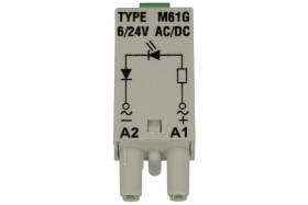 Moduł; sygnalizacyjny; L M61G; 6÷24V; DC; AC; zielony; polaryzacja A1+; do gniazda; szary; Relpol; RoHS