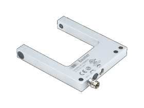 Czujniki fotoelektryczne Czujnik wideł widełkowy Baumer NACISNĄĆ/POCIĄGNĄĆ zakres 50 mm Czerwona dioda LED