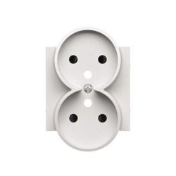 Simon 55 Pokrywa gniazda wtyczkowego podwójnego do: SGZ2CM Jasnoszary mat TGZ2MZP/114