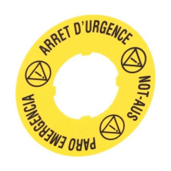 Plakietka do przycisku zewn. fi 60mm PARO EMERGENCIA LPXAU118