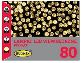 Lampki Bulinex 80led białe ciepłe 7,90m płynące sznur