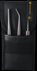 5-030 Tweezers kit, 3 pieces, titanium