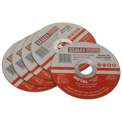 Sealey PTC/115CET5 Cutting Disc &#xD8;115 x 1.2mm 22mm Bore - Pack Of 5
