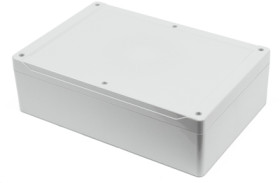 PC enclosure, (L x W x H) 300 x 200 x 90 mm, light gray (RAL 7035), IP68, 1555X2GY