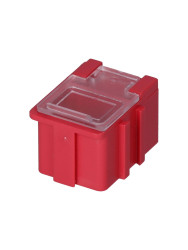 Skrzynka z przegródkami l. przedziałów: 1 szerokość: 21.8mm wysokość: 21mm głębokość: 29.4mm, kolor Czerwony,