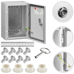 Obudowa hermetyczna rozdzielnia metalowa z płytą montażową 300x200x150 IP65 natynkowa NEKU