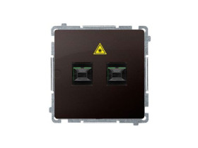 SIMON BASIC Gniazdo światłowodowe / optyczne podwójne SC/APC (moduł) czekoladowy BMGS2.01/47 KONTAKT SIMON