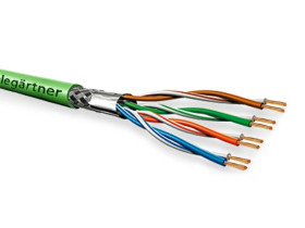 Kabel S/FTP Kat.7 linka 4x2xAWG26/7 PUR 305m zielony L02002C0074