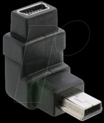 65096 USB-B mini 5-pin plug/socket 90° angle