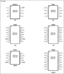 Single/Dual/Quad, 270MHz, 1mA, SOT23, Current-Feedback Amplifiers with Shutdown