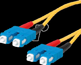 100011787 Fiber Optic Patch Cable, E9/125, OS2, SC / SC, yellow, 2 m