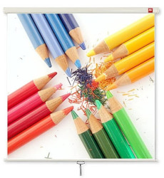 Ekran projekcyjny do zawieszenia na suficie lub ścianie AVTEK WALL STANDARD 200 (sufitowy, ścienny rozwijane ręcznie 200 x 200 c