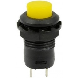 Przycisk chwilowy SPST NO żółty 12mm