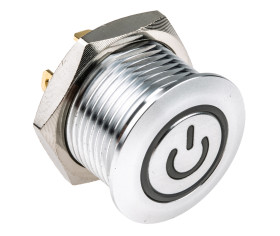 Nasadka przełącznika Chwilowy SPST średnica wycięcia 16mm, montaż panelowy RS PRO