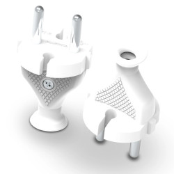 Wtyk Sieciowy 10A/230V Okrągły WT-2 Biały, bez uziemienia