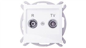 Impresja Gniazdo Antenowe Rtv Zakończeniowe 10Db Białe Gpa-10Ypz/M/00