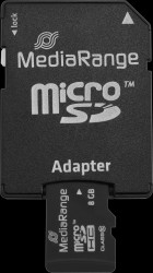 MR957 MicroSDHC-Card 8GB - MediaRange Class 10 - with Adapter